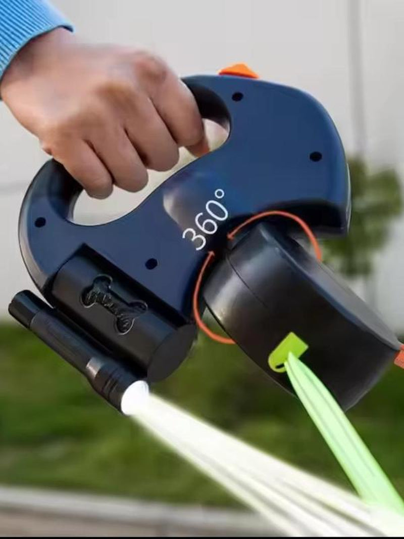 360° Dual Retractable Dog Leash for Effortless Walks with Two Dogs