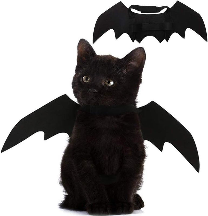 Adorable Pet Cat Bat Wings - The Perfect Halloween Costume Accessory for Your Furry Friends