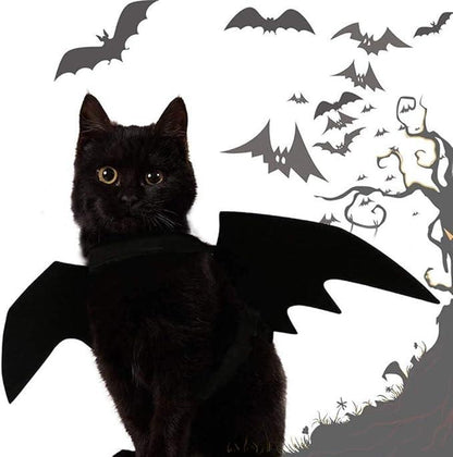 Adorable Pet Cat Bat Wings - The Perfect Halloween Costume Accessory for Your Furry Friends