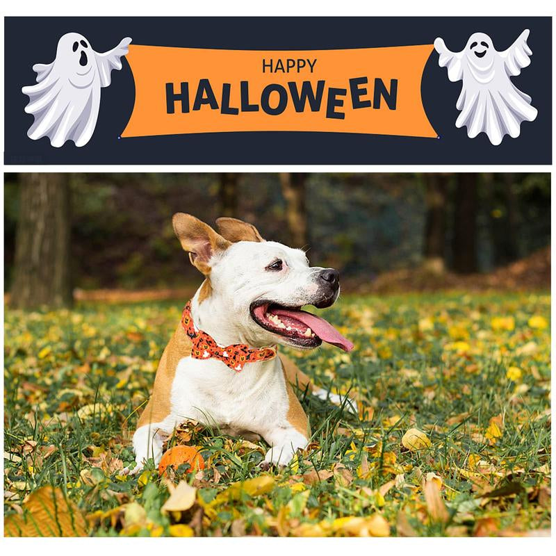 Elevate Your Pet's Style with the Unique Style Paws Adjustable Halloween Dog Collar Featuring a Charming Bow Tie - Perfect for Dogs of All Sizes