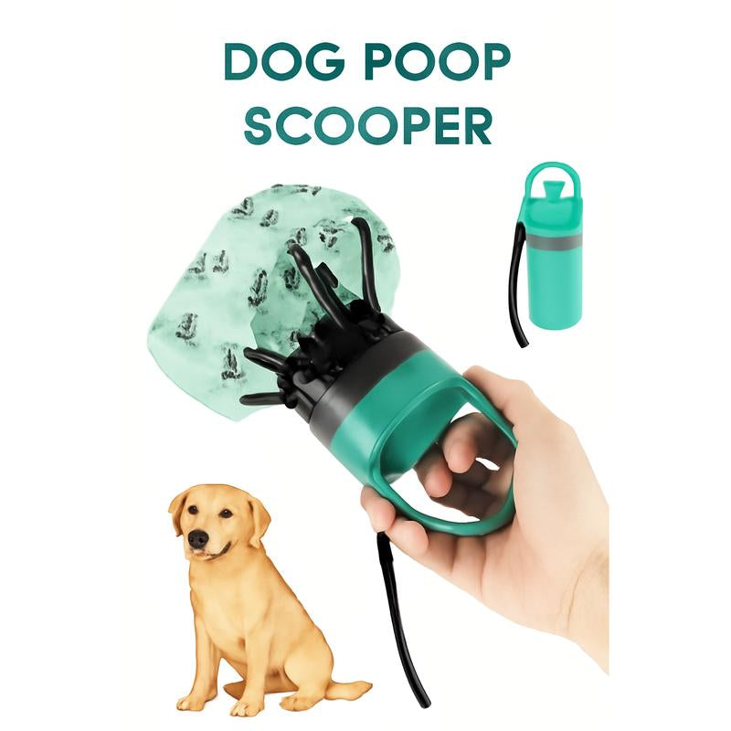 Premium Portable Pet Poop Scooper with Built-in Waste Bag Dispenser - Ideal for Dog Walkers