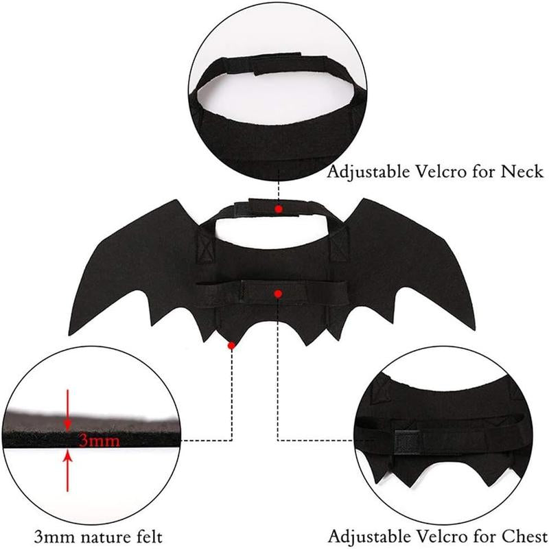 Adorable Pet Cat Bat Wings - The Perfect Halloween Costume Accessory for Your Furry Friends