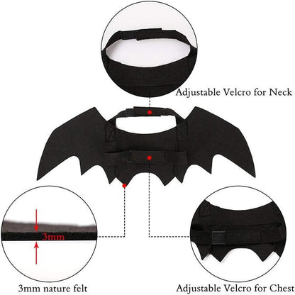 Adorable Pet Cat Bat Wings - The Perfect Halloween Costume Accessory for Your Furry Friends