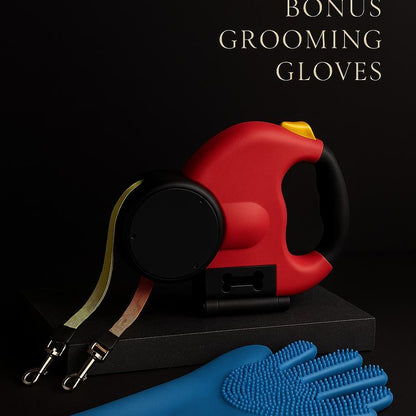 360° Dual Retractable Dog Leash for Effortless Walks with Two Dogs